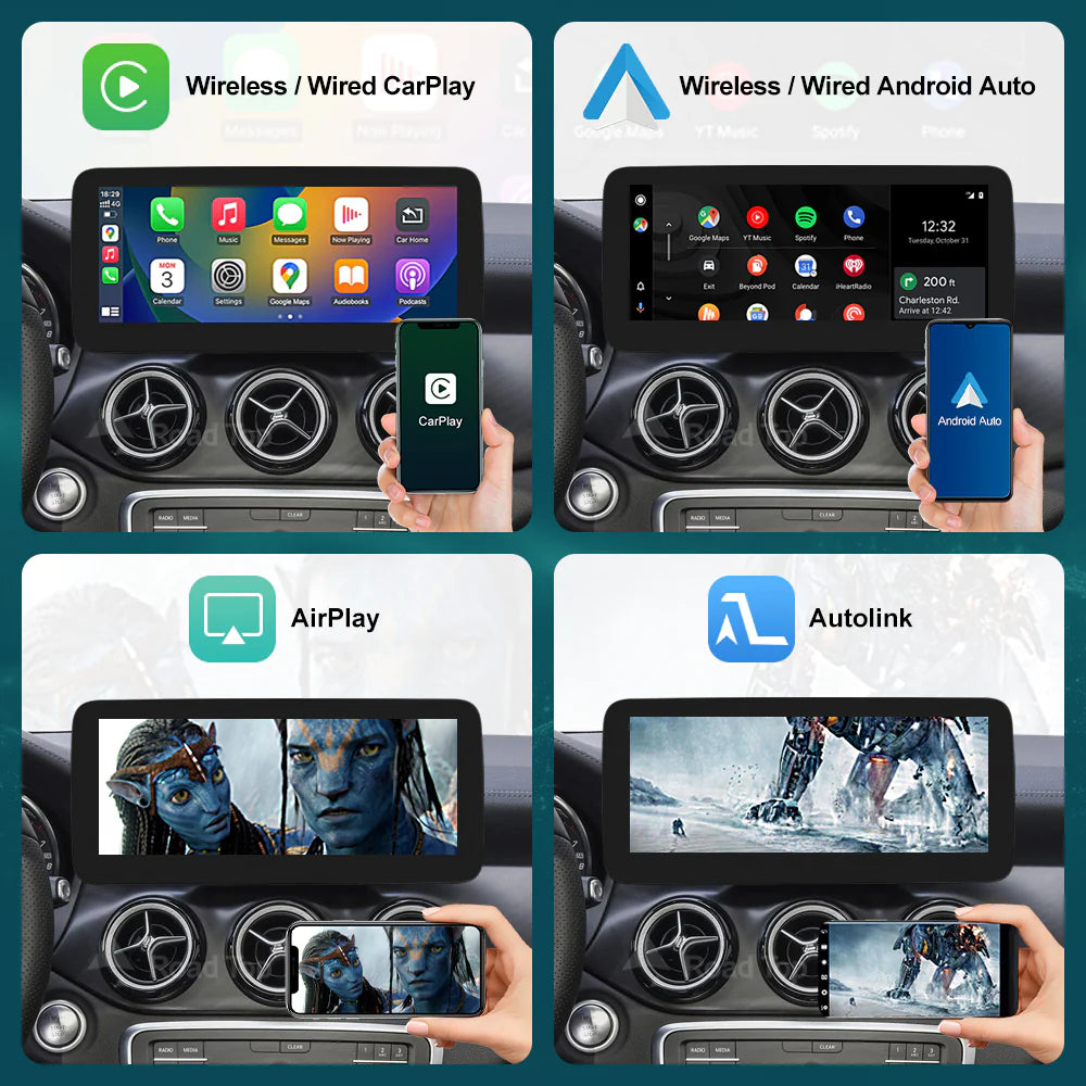 Wireless CarPlay Android Auto Touch Screen for Mercedes-Benz A/B/CLA/GLA (2013-2015)