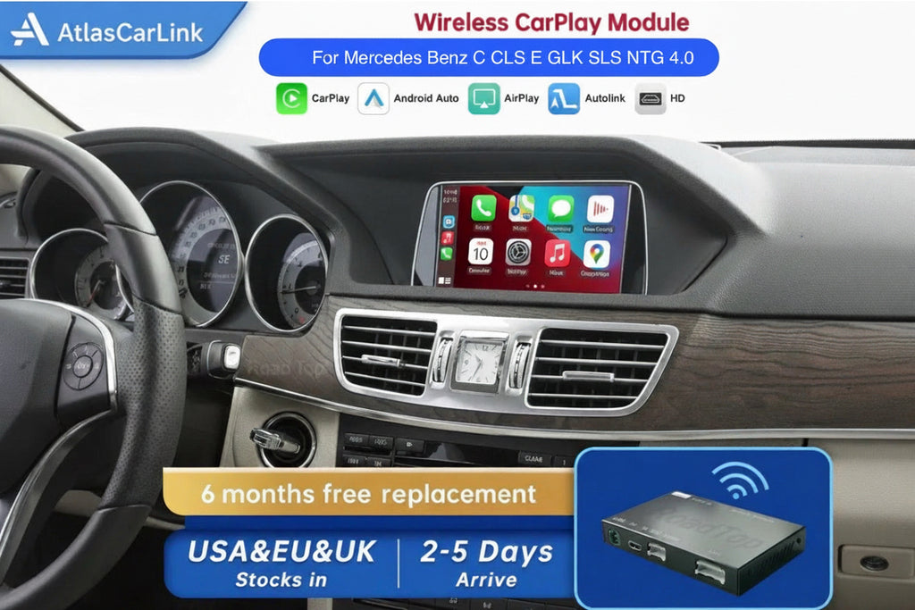 Mercedes Benz Wireless CarPlay Android Auto Multimedia Module for NTG 4.0  C-Class W204, E-Class W212/C207, GLK-Class X204, CLS-Class W218, SLS-Class R197/C197