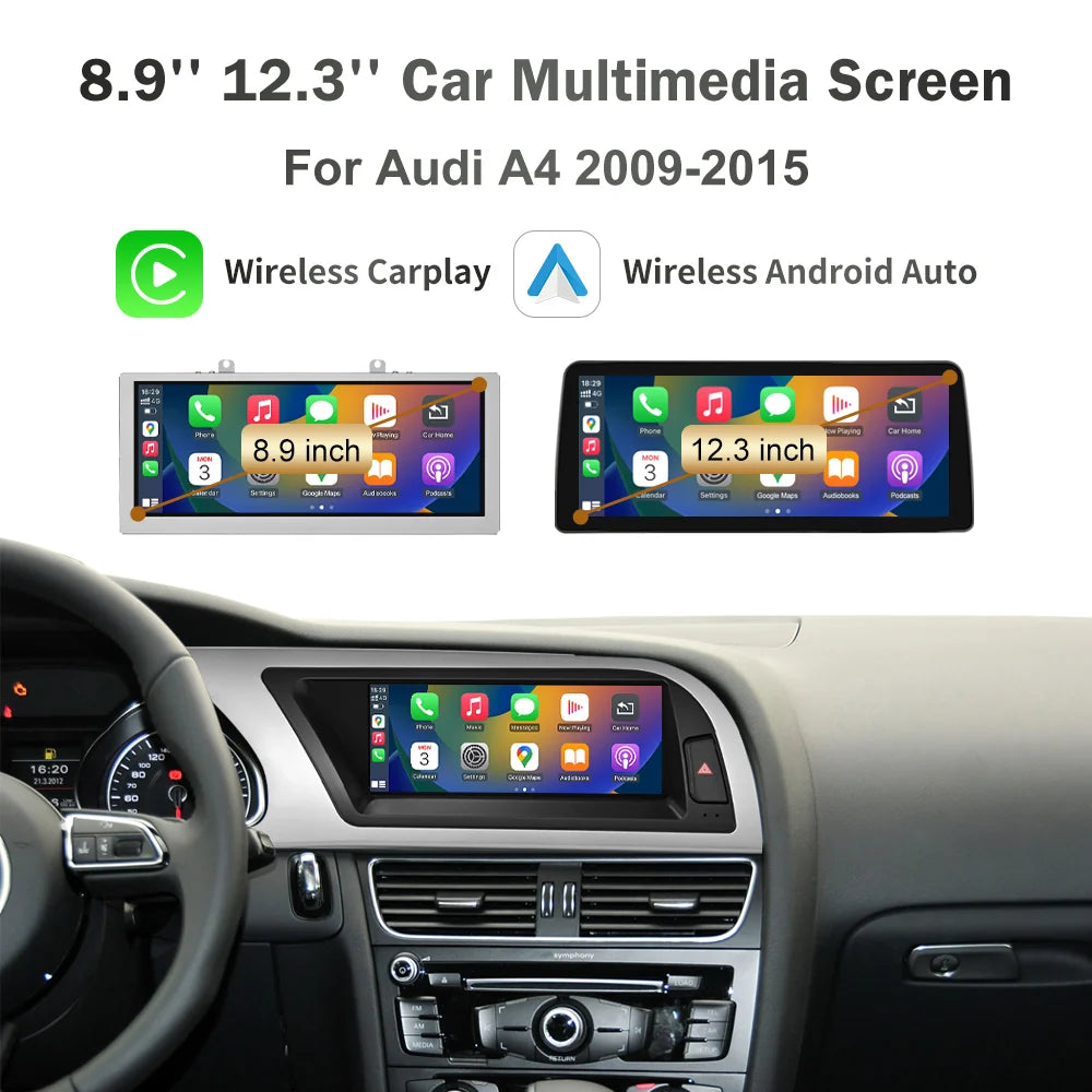 Audi A4 A5 2009-2015 Wireless CarPlay Android Auto Touch Screen