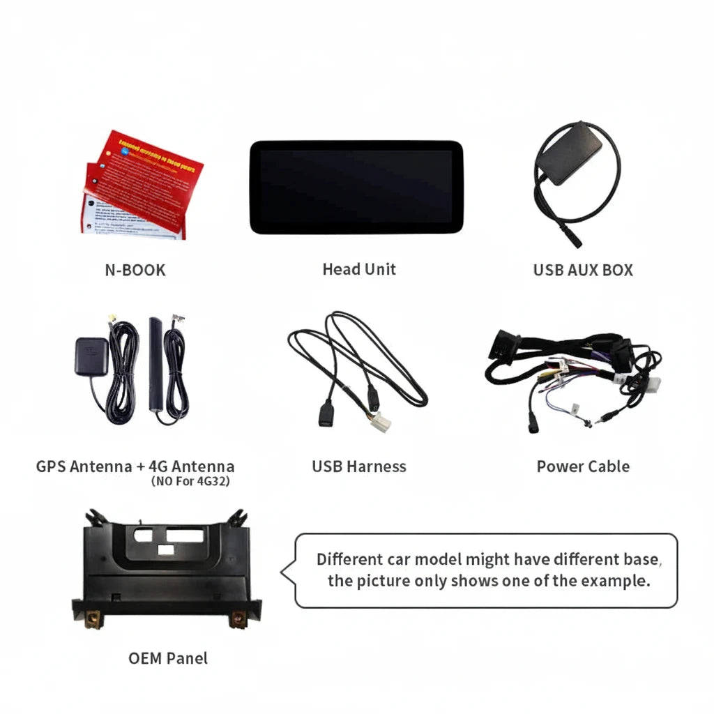 Wireless CarPlay & Android Auto (Android Touch Screen)For Mercedes-Benz C & GLC Class 2014–2019