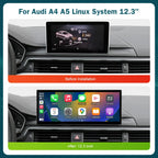 Touch Screen Display For Audi A4 A5 2016-2019 B9 — Wireless CarPlay/Android Auto(LowEnd)