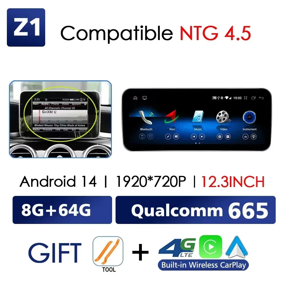 Mercedes-Benz C-Class W204 2007-2015 Android Multimedia Touch Screen | Wireless Apple CarPlay & Android Auto
