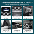 Mercedes Benz Wireless CarPlay Android Auto Multimedia Screen for NTG 5.0 C W205/GLC X253/ GLC C253 Class