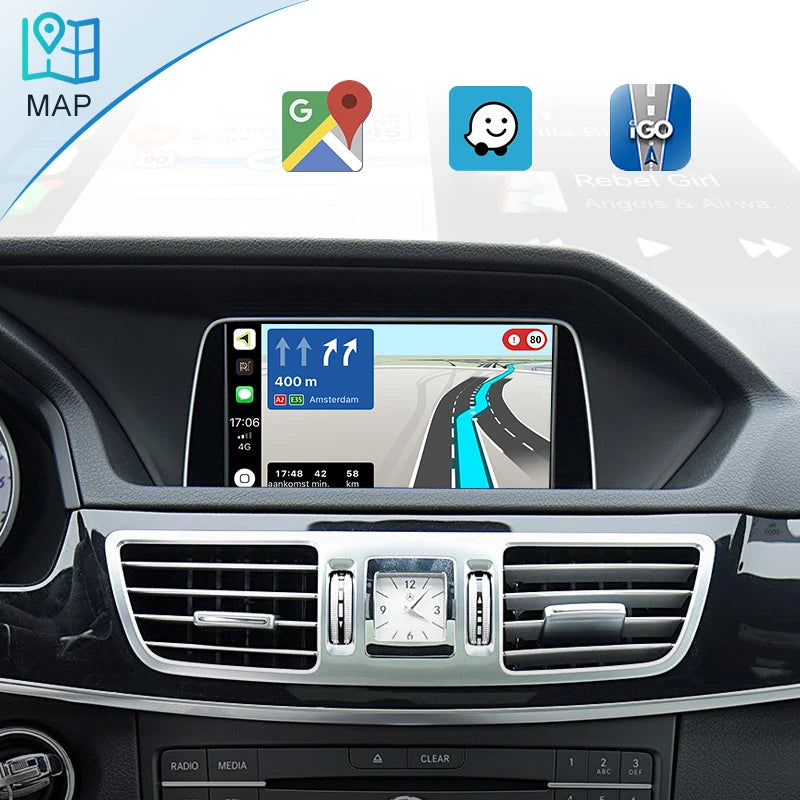 Mercedes Benz Wireless CarPlay Android Auto Multimedia Module for NTG 4.0  C-Class W204, E-Class W212/C207, GLK-Class X204, CLS-Class W218, SLS-Class R197/C197