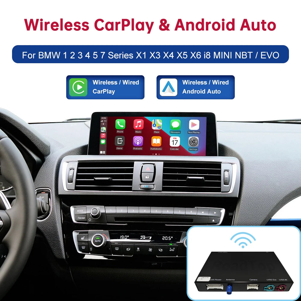 BMW Wireless CarPlay Android Auto Multimedia Module for NBT & EVO OS Series 1/2/3/4/5/7 & X1/X3/X4/X5/X6/i8