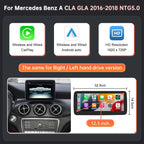 Mercedes Benz Wireless CarPlay Android Auto Multimedia Screen for NTG 5.0 A, B, CLA & GLA Class W176 & W246 2016-2018