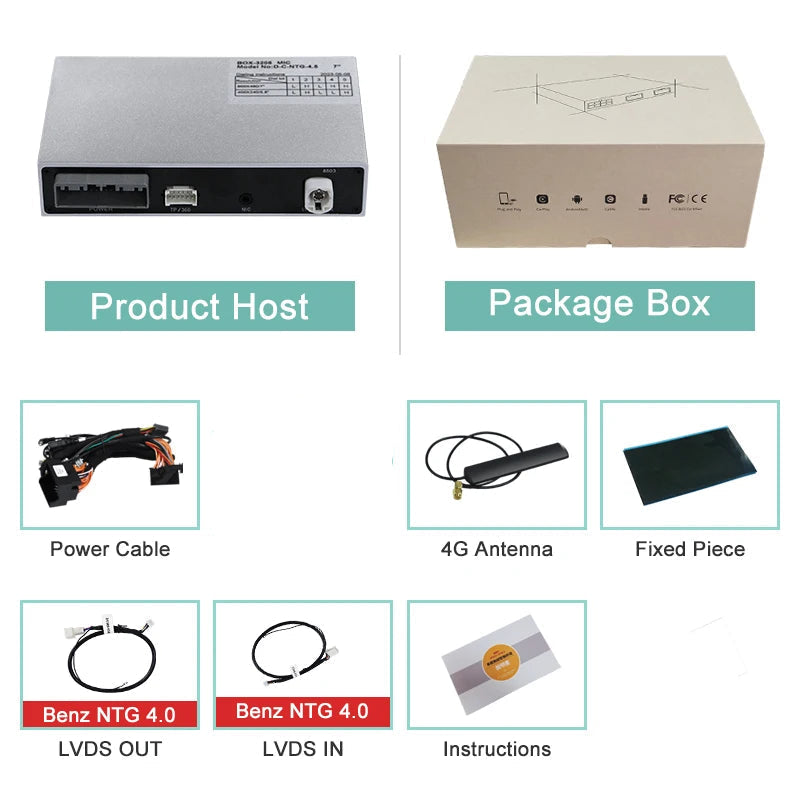 Mercedes Benz Wireless CarPlay Android Auto Multimedia Module for NTG 4.0  C-Class W204, E-Class W212/C207, GLK-Class X204, CLS-Class W218, SLS-Class R197/C197
