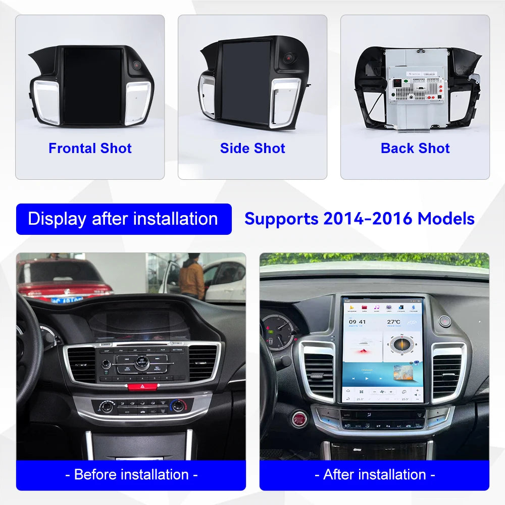 12.1" Multimedia Screen for Honda Accord 9 (2013–2017) | Wireless CarPlay & Android Auto