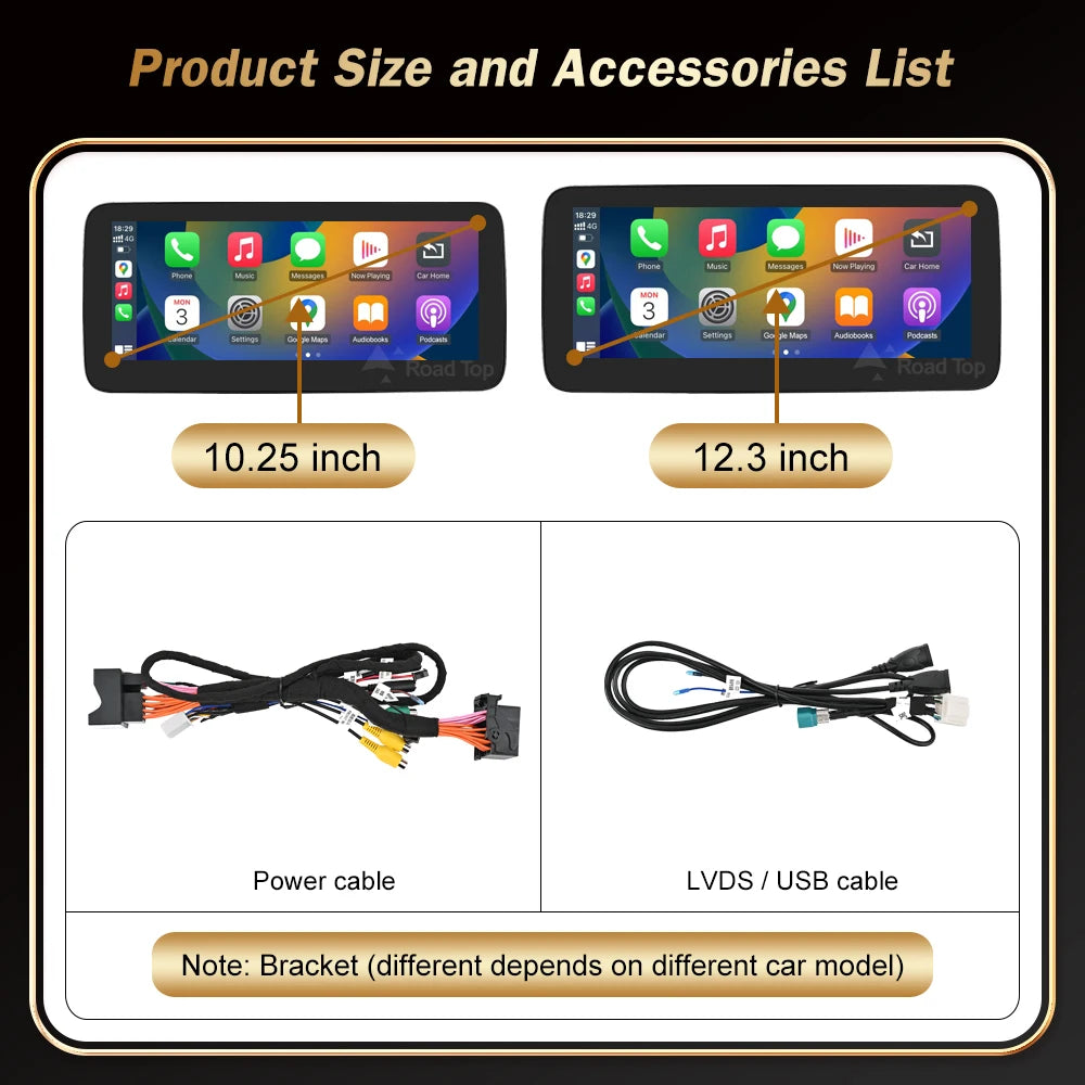 Wireless CarPlay Android Auto Touch Screen for Mercedes‑Benz E Class (2009‑2016)