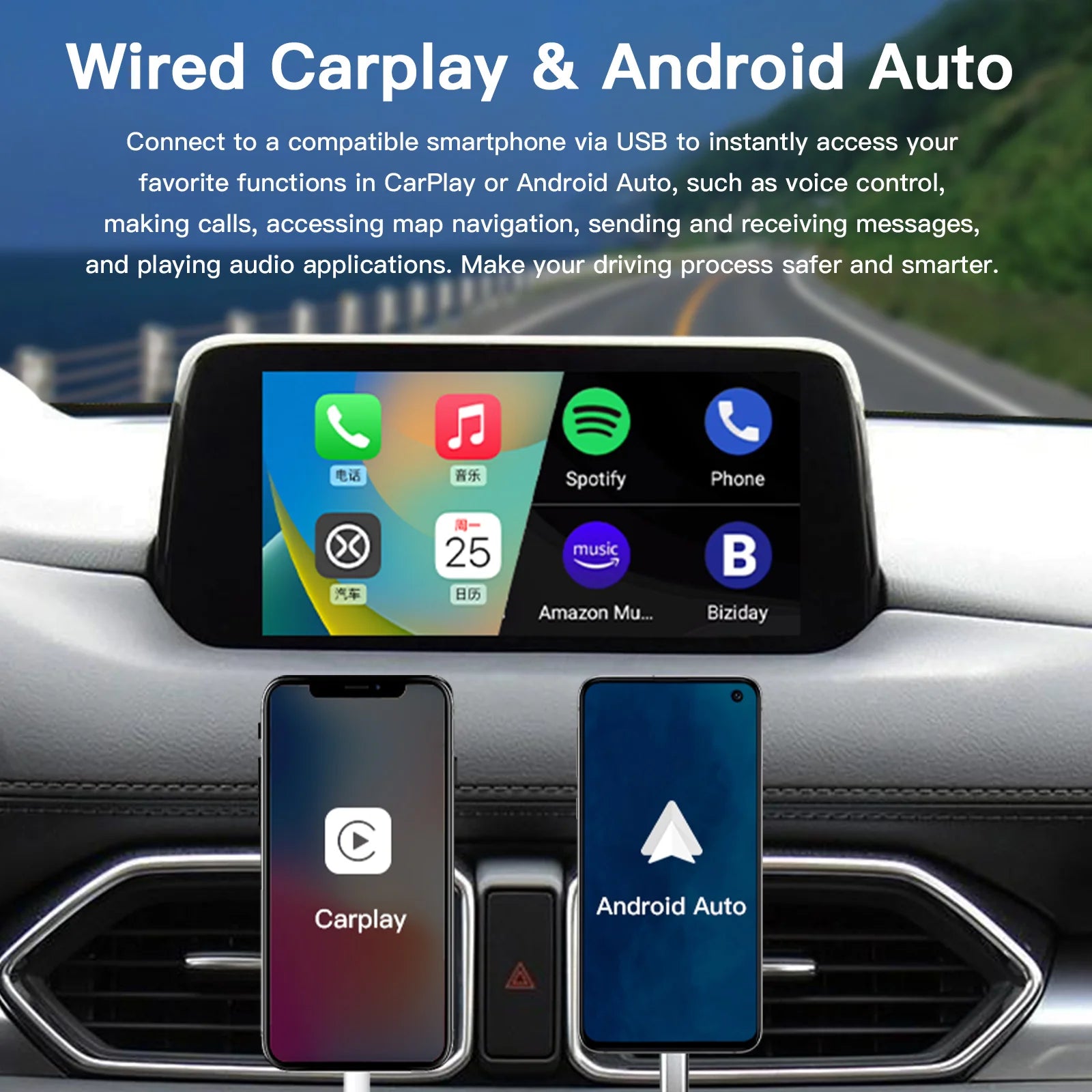 Mazda Wireless &/or Wired CarPlay Android Auto Multimedia Module for OEM Retrofit