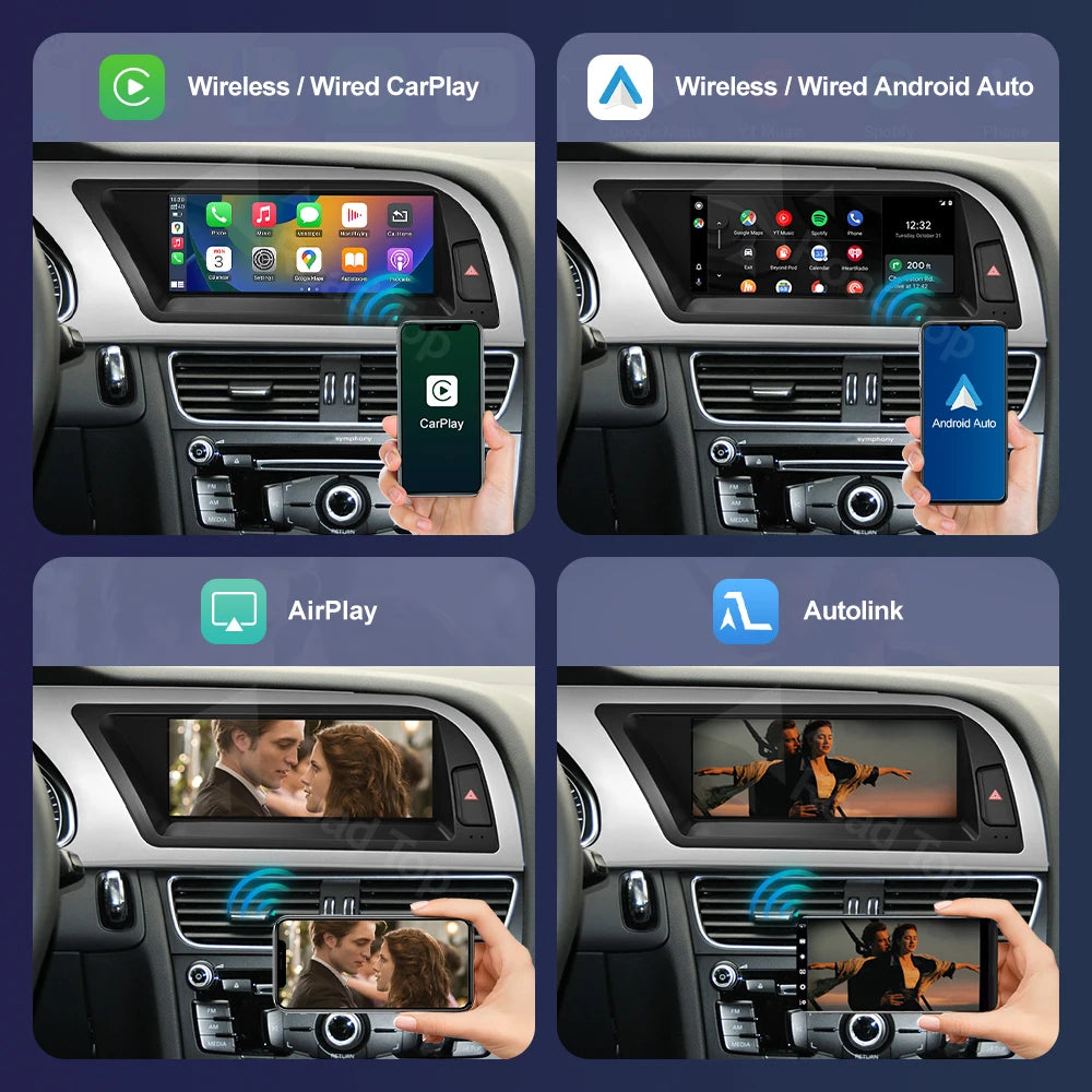 Audi A4 A5 2009-2015 Wireless CarPlay Android Auto Touch Screen