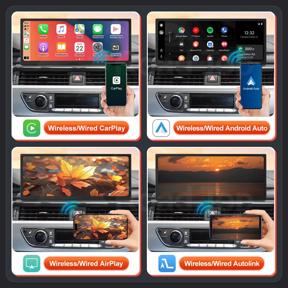 Touch Screen Display For Audi A4 A5 2016-2019 B9 — Wireless CarPlay/Android Auto(LowEnd)
