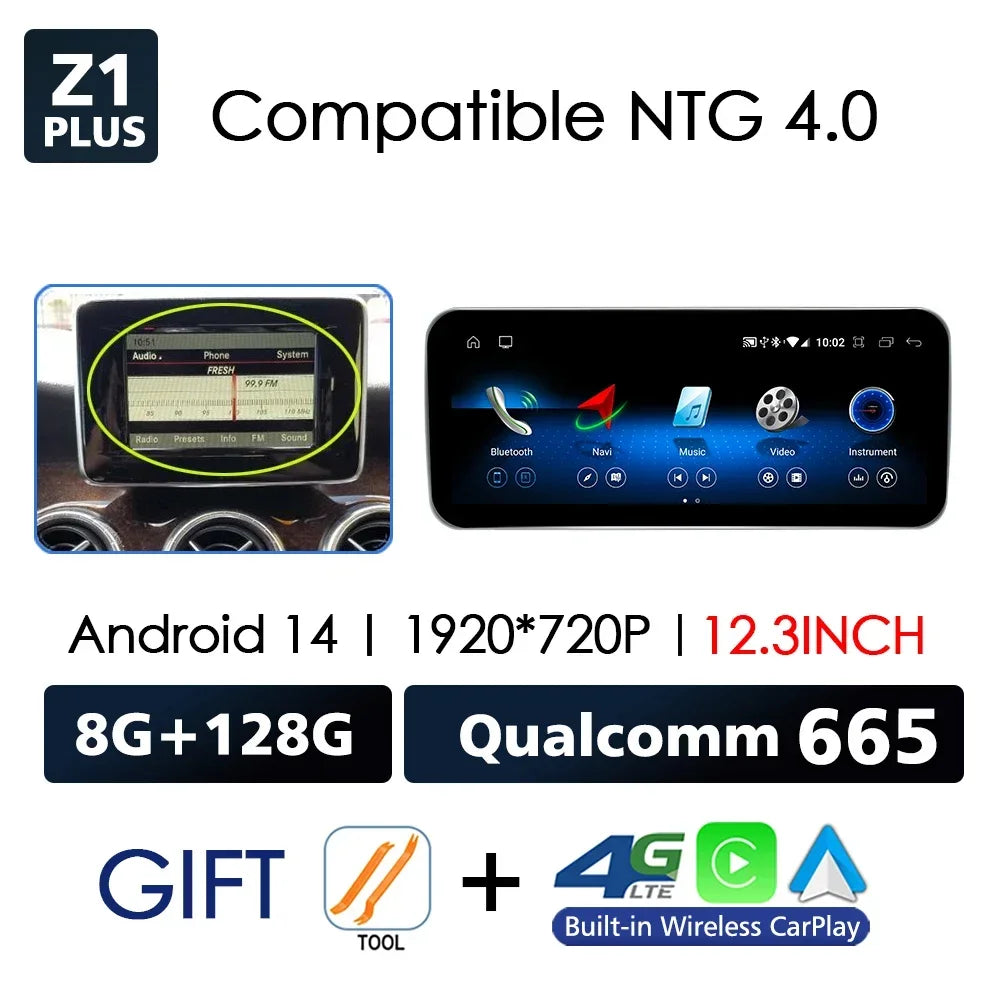 Mercedes-Benz C-Class W204 2007-2015 Android Multimedia Touch Screen | Wireless Apple CarPlay & Android Auto