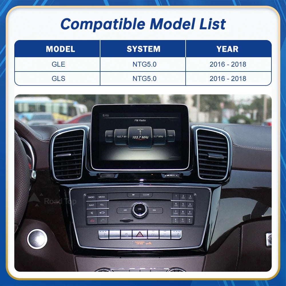 Mercedes Benz Wireless CarPlay Android Auto Multimedia Module for NTG 5.0 GLE Class W166/C292 GLS Class X166
