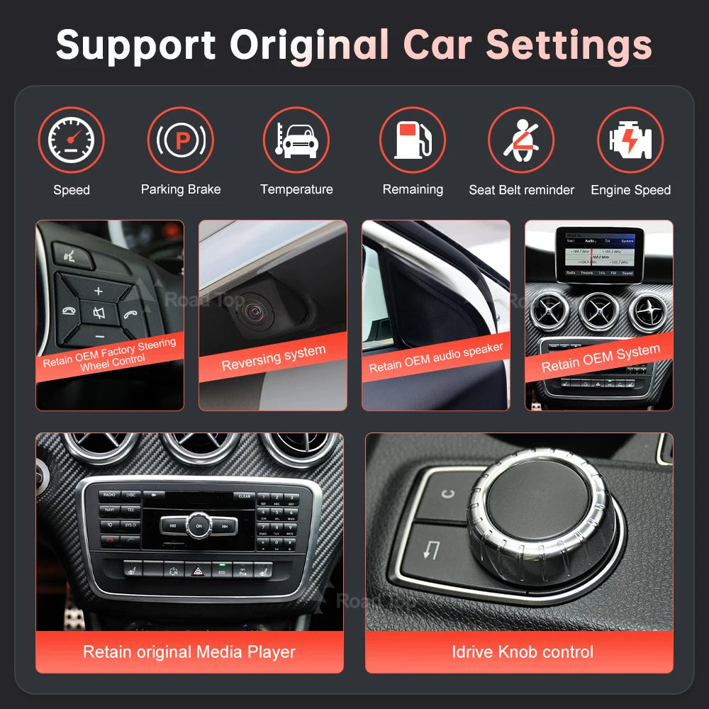 Wireless CarPlay Android Auto Touch Screen for Mercedes-Benz A/B/CLA/GLA (2013-2015)