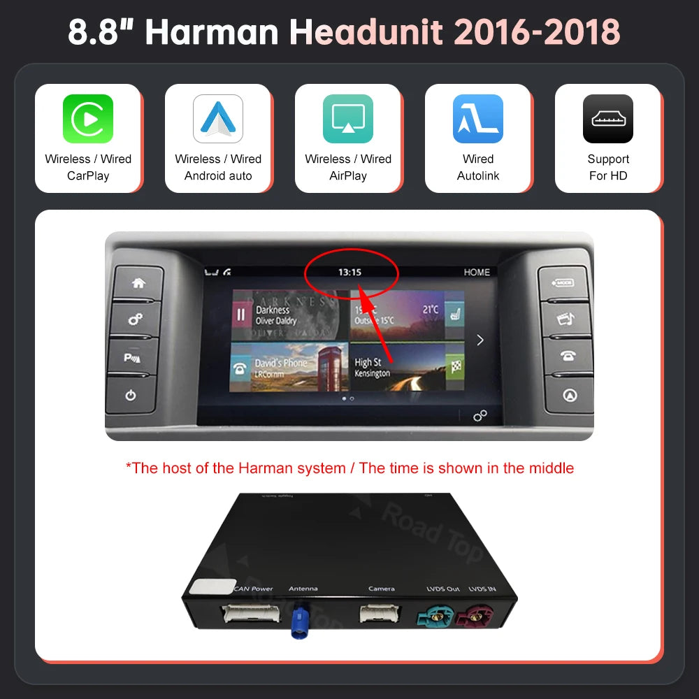 Wireless CarPlay & Android Auto Retrofit Module for Jaguar & Land Rover (2012–2018)