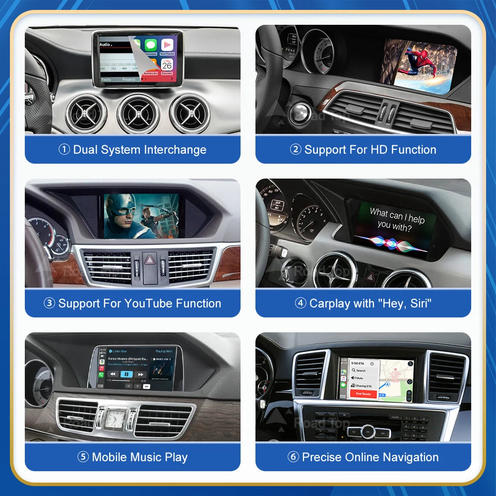 Mercedes Benz Wireless CarPlay Android Auto Multimedia Module for NTG 4.5/4.7 Multi compatibility
