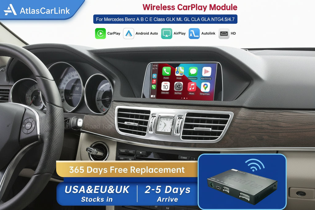 Mercedes Benz Wireless CarPlay Android Auto Multimedia Module for NTG 4.5/4.7 Multi compatibility